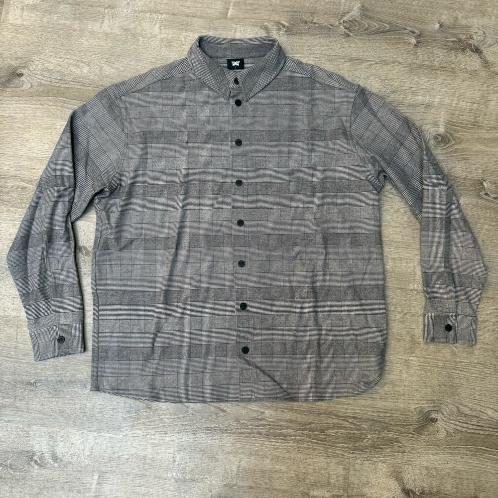 NWOT Men's PXG Gray Button-Up Shirt Size L